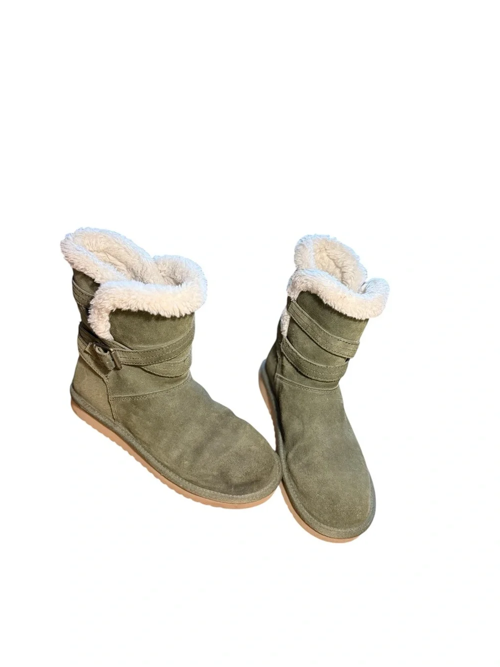 Koolaburra by Ugg Women’s Delene Olive Suede Shearling Winter Boots